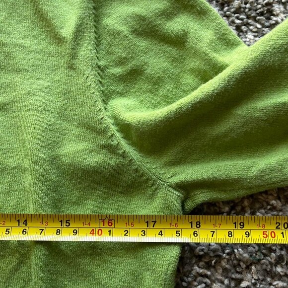 Y2K Boden Green Cardigan Womens 14 Cotton Blend Button Up Office Top - Picture 5 of 6